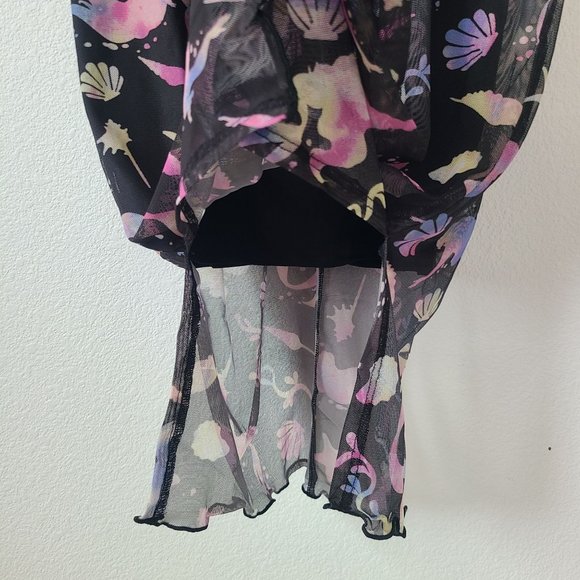 Torrid Disney The Little Mermaid Midi Mesh T Shirt Dress Plus Size 1X Black - Picture 5 of 9